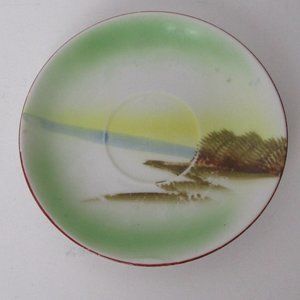 vintage hand painted tea saucer